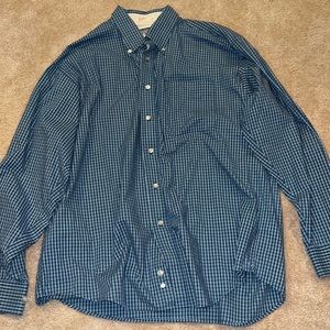 Blue plaid button down